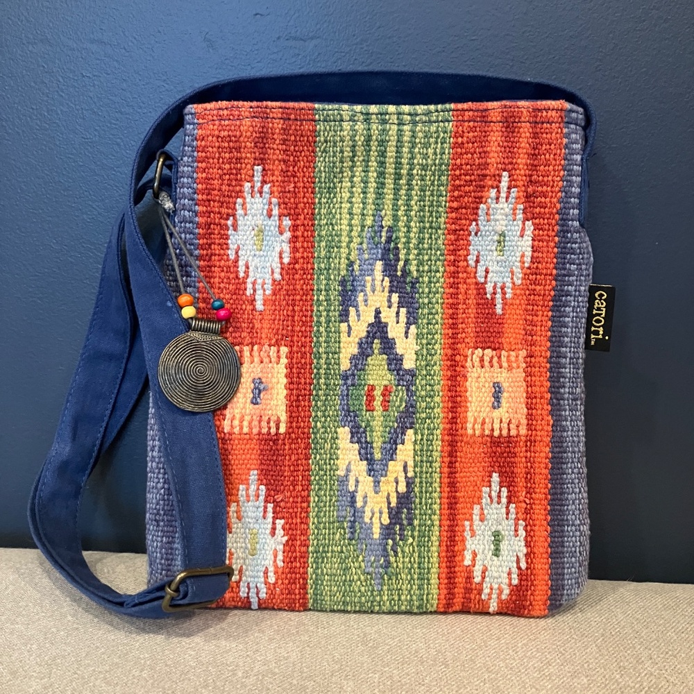 Catori Woven Crossbody bag with Southwest/western design